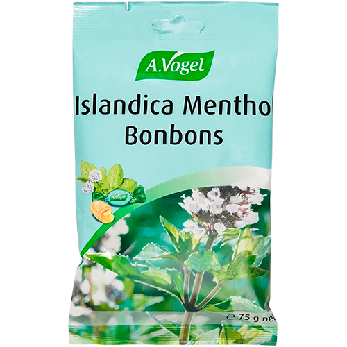 Se A. Vogel Islandica menthol bonbons (75 gr) hos Viivaa.dk