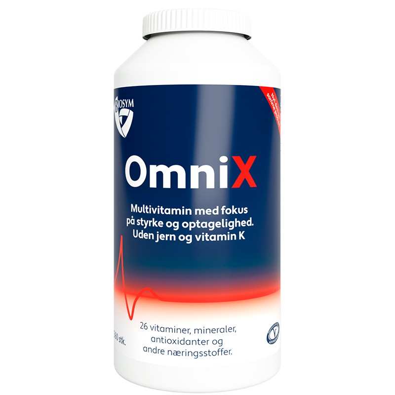 2: Biosym OmniX Multivitamin uden Jern og K-vitamin (360 tabletter)