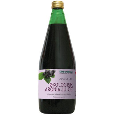 Økologisk Aronia saft med sukker (700 ml)