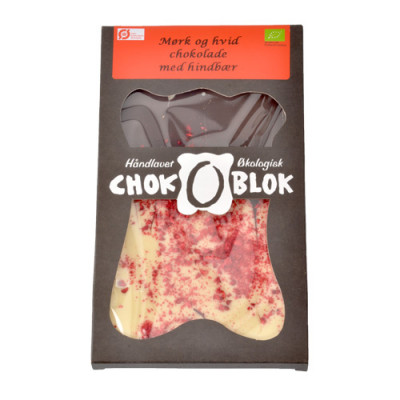 Chok o blok m. hindbær og mørk. hvid Ø (170 g)