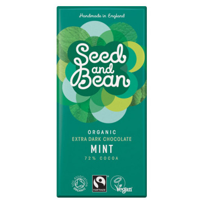 Seed and Bean Mørk Chokolade 72% med Mint Ø (85 gr)