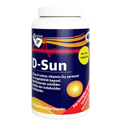 Biosym D-Sun 20 mcg D-Vitamin (360 kapsler)
