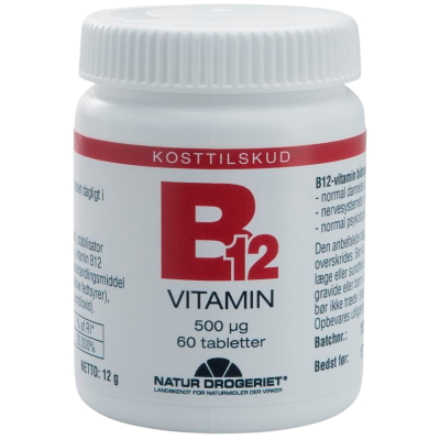 Natur Drogeriet B12 Gold Vitamin 500 ug (60 tabletter)
