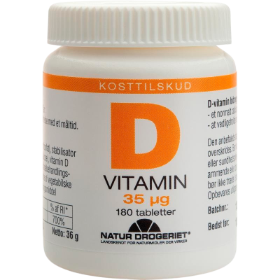 Natur Drogeriet D vitamin 35 ug (180 tabletter)