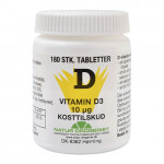 Natur Drogeriet D-Vitamin 10 mcg (180 tabletter)