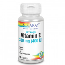 Solaray Dry E-Vitamin med Selen (100 kapsler)
