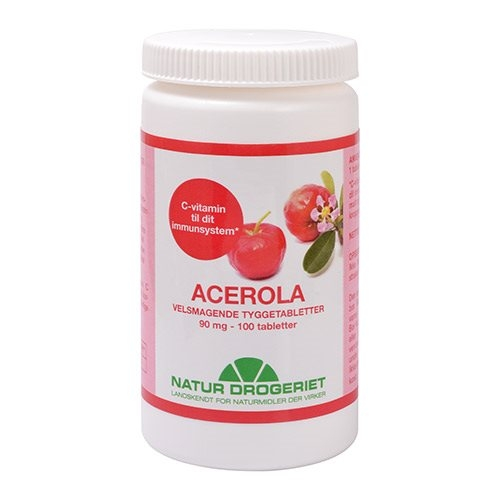 Se Acerola natural 90 mg (100tab) hos Viivaa.dk